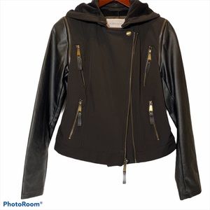 BCBGeneration Moto Style Hooded Jacket. Size S